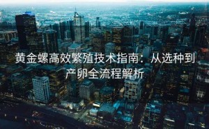 黄金螺高效繁殖技术指南:从选种到产卵全流程解析