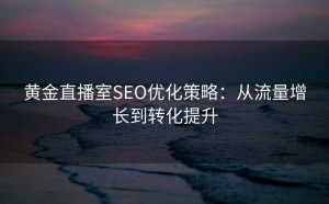 黄金直播室SEO优化策略:从流量增长到转化提升