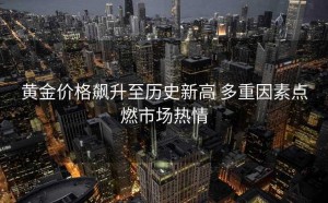 黄金价格飙升至历史新高 多重因素点燃市场热情