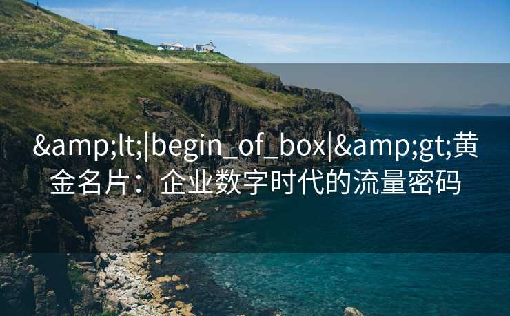&lt;|begin_of_box|&gt;黄金名片：企业数字时代的流量密码