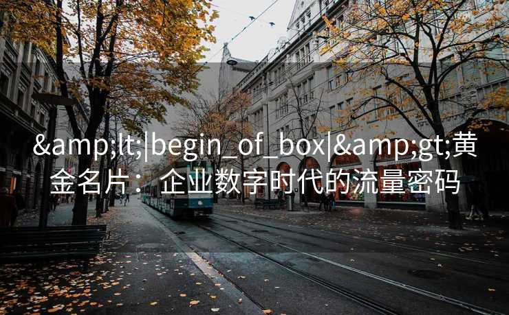 &lt;|begin_of_box|&gt;黄金名片：企业数字时代的流量密码
