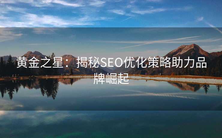 黄金之星：揭秘SEO优化策略助力品牌崛起
