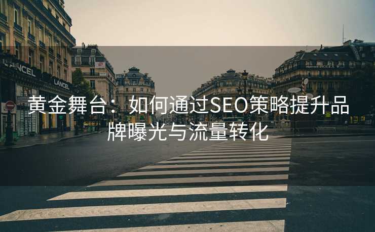 黄金舞台：如何通过SEO策略提升品牌曝光与流量转化