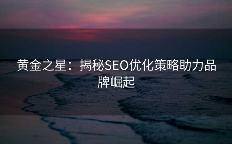 黄金之星：揭秘SEO优化策略助力品牌崛起
