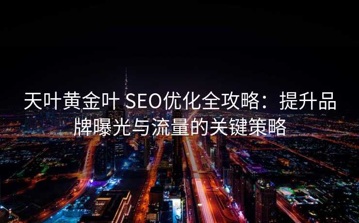 天叶黄金叶 SEO优化全攻略：提升品牌曝光与流量的关键策略