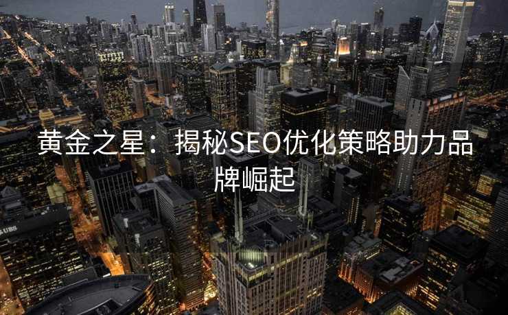 黄金之星：揭秘SEO优化策略助力品牌崛起