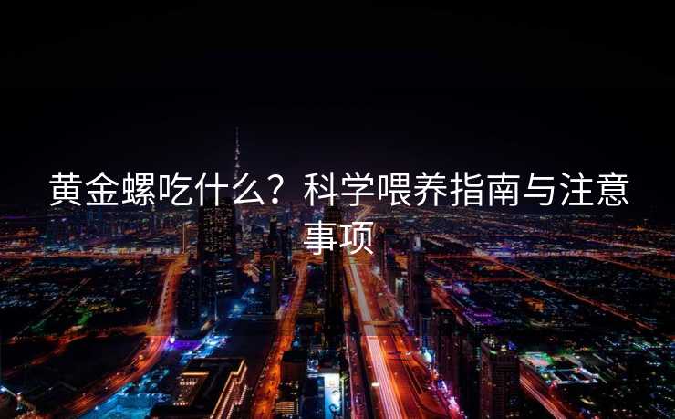 黄金螺吃什么?科学喂养指南与注意事项 黄金螺吃什么?科学喂养指南与注意事项