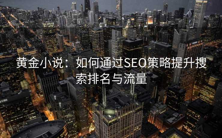 黄金小说：如何通过SEO策略提升搜索排名与流量
