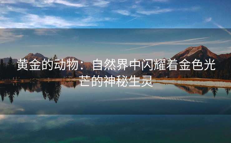 黄金的动物：自然界中闪耀着金色光芒的神秘生灵