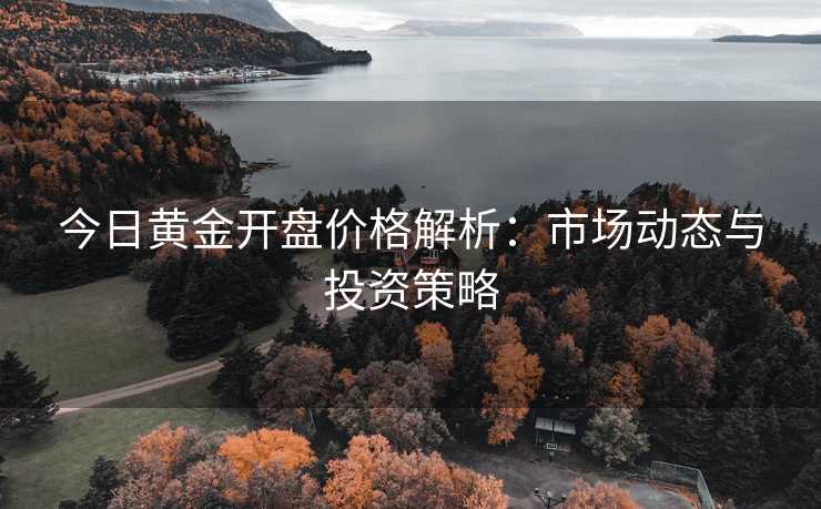 今日黄金开盘价格解析:市场动态与投资策略 今日黄金开盘价格解析:市场动态与投资策略