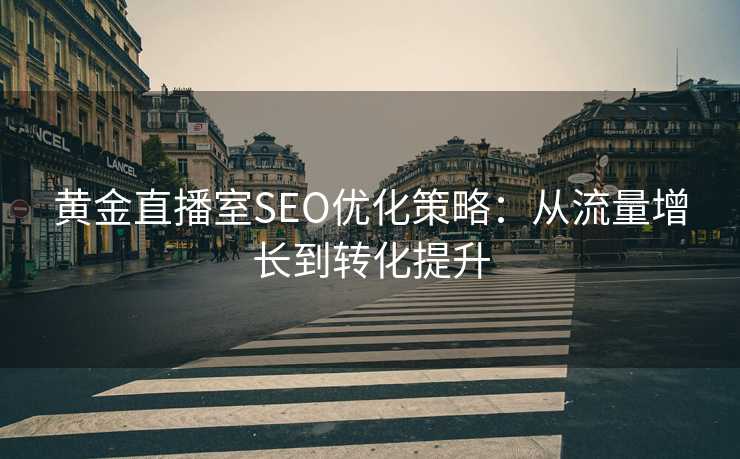 黄金直播室SEO优化策略:从流量增长到转化提升 黄金直播室SEO优化策略:从流量增长到转化提升