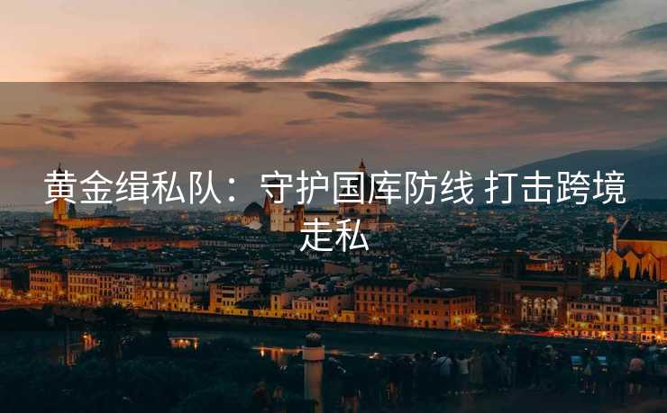 黄金缉私队:守护国库防线 打击跨境走私 黄金缉私队:守护国库防线 打击跨境走私