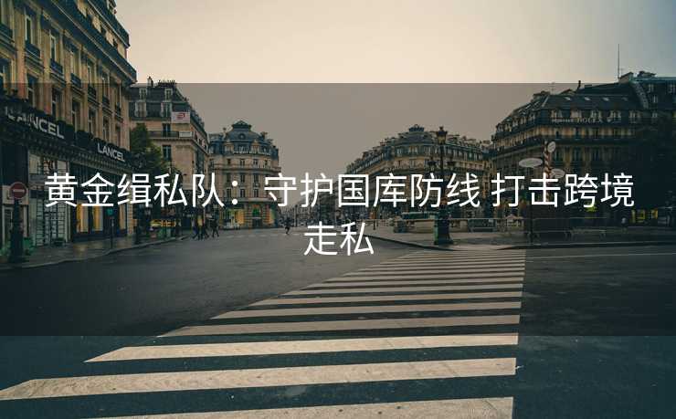 黄金缉私队:守护国库防线 打击跨境走私 黄金缉私队:守护国库防线 打击跨境走私