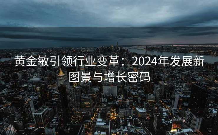 黄金敏引领行业变革:2024年发展新图景与增长密码 黄金敏引领行业变革:2024年发展新图景与增长密码
