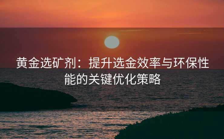 黄金选矿剂:提升选金效率与环保性能的关键优化策略 黄金选矿剂:提升选金效率与环保性能的关键优化策略